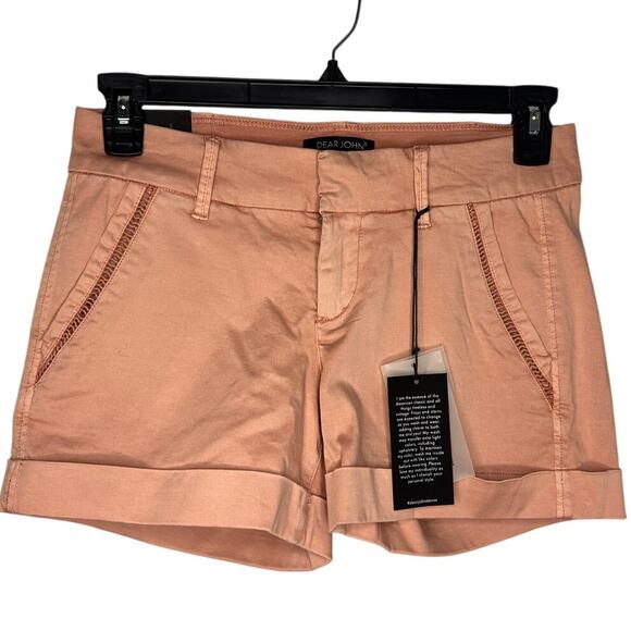 Dear John Pants - Dear John Hampton Chino Shorts Women's Size 27 Dusty Pink Stretch 4" NWT